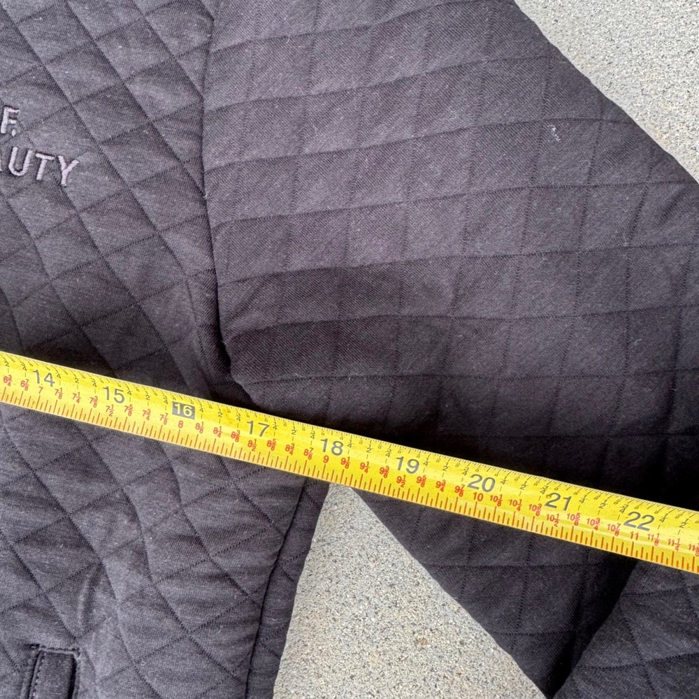 Marine Layer Elf Beauty Women Medium Quilted Bomber Jacket Black Zip Up - Picture 5 of 6